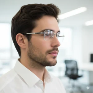 Luxury Rimless Anti Blue - YT1004 -Silver